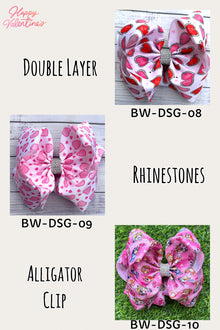  Valentines double layer hair bows. 4PCS/$10.00