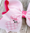 Double layer Easter bunny printed hair bows. 4PCS/$10.00