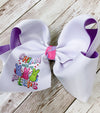 Double layer Easter bunny printed hair bows. 4PCS/$10.00