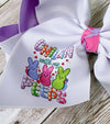 Double layer Easter bunny printed hair bows. 4PCS/$10.00