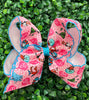 5" Multi printed hair bows with moon stitch trim. 4pcs/$10.50 2026-C
