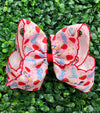 5" Multi printed hair bows with moon stitch trim. 4pcs/$10.50 2026-B