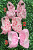 5" Multi printed hair bows with moon stitch trim. 4pcs/$10.50 2026-A