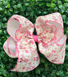 5" Multi printed hair bows with moon stitch trim. 4pcs/$10.50 2026-D