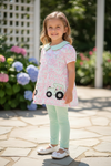 Tractor applique tunic & dusty green leggings. OFG60270 SOL