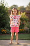Chicken printed tunic & shorts. OFG53422 Jean