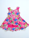 Character printed dress with scalloped hem & shorts. OFG60138 SOL