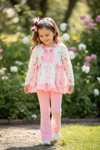 Easter bunny/floral printed tunic & pink leggings. OFG60356 AMY