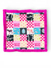 32" x 32" Let's go girls" baby blanket w/ faux fur. BL073002-32*32inches