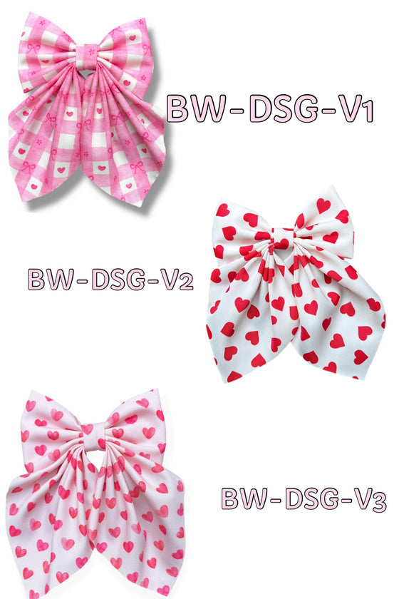 Valentine's alligator clip coquette hair bows. 4pcs/$10.00