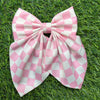 Checkered  alligator clip coquette hair bows. 4pcs/$10.00