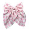 Checkered  alligator clip coquette hair bows. 4pcs/$10.00