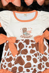 Style cowgirl" cow spotted baby romper. SR110109-Jeann