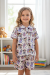 Cartoon Character printed girls pajamas set.GSSO112703-AMY