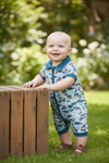 Camouflage printed boys baby romper with snaps. SR110610-AMY