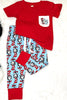 The Cat in the hat" Red tee-shirt with cat in the hat boys pajamas set. BSPO110702-Wendy