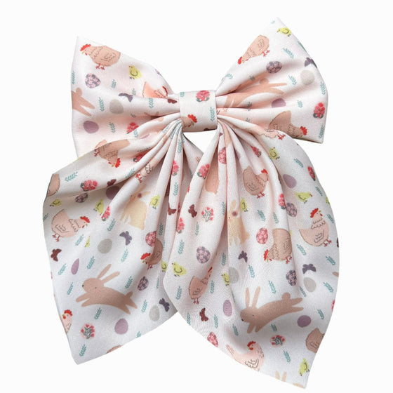 Easter printed coquette hairbows with alligator clip.(4PCS/$10.00) BW-2025-1