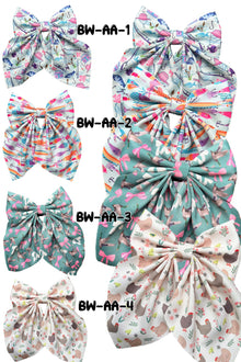  Multi-Printed Coquette hair bows. (4PCS/$10.00 )BW-2025-7