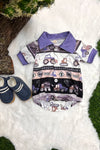 CONSTRUCTION AREA BABY ONESIE WITH SNAPS & BUTTONS. SR20220029-JEANN