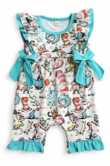  Dr.Seus* girls baby romper with snaps. SR121101-SOL