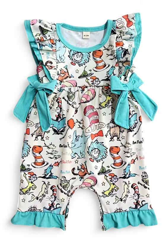 Dr.Seus* girls baby romper with snaps. SR121101-SOL