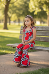 Heart & cheetah printed girls jumpsuit. SR121002-SOL