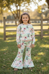 Multi- printed western patch girls 2 piece set. OFG60708 JEAN