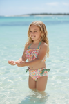 Coral floral tiered top and bottoms. SWG60089 AMY