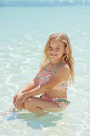 Coral floral tiered top and bottoms. SWG60089 AMY