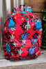 Hot pink aztec & boot printed backpack. BP-202323-20