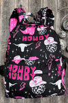 howdy & disco ball printed backpack. BP-202323-21