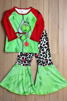  Green Christmas character printed set. FRE-2023S-SOL