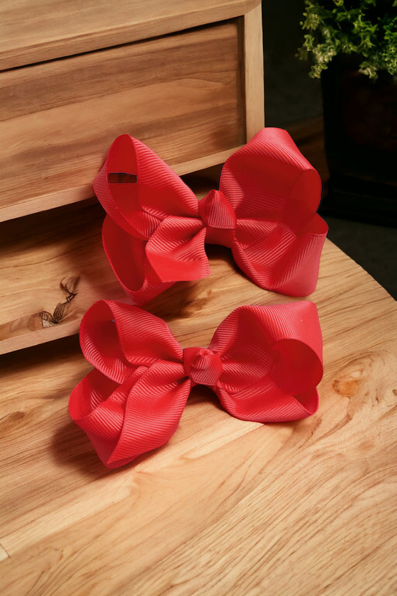 RED 4IN WIDE BOWS 24PCS/$7.50 BW-250-4