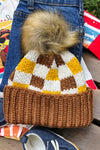 Multi-printed knit beanies/ available in 4 designs. 2pcs/$10.00 ACG5011302