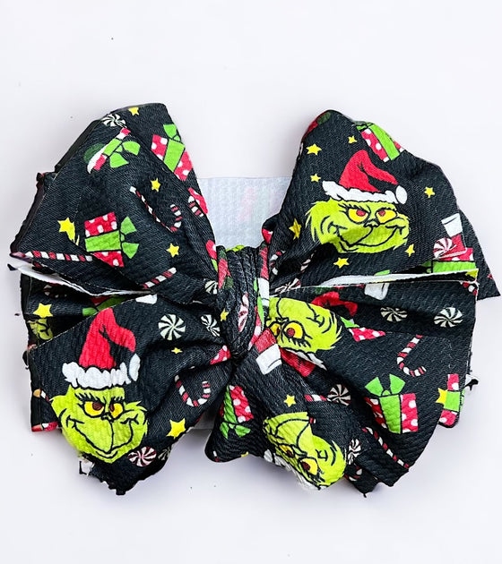 Big tassel Mr. Grinchh printed headbands. 2pcs/$9.00