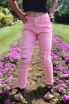 Lt.pink ripped skinny jeans. PNG25133062-LOI