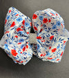 Multi-printed floral hair bow. 4pcs/$10.00 BW-DSG-1064