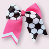 7" Wide 7" Height , Soccer cheer hair bows.(4PCS/$10.00)  BW-DSG-B18