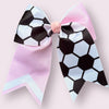 7" Wide 7" Height , Soccer cheer hair bows.(4PCS/$10.00)  BW-DSG-B18
