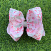Pink strawberry, stripe & green checker printed hair bows. 4pcs/$10.00 BW-DSG-5117