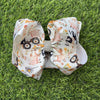 Ivory farm animal printed double layer hair bows. 4pcs/$10.00 BW-DSG-5123