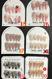  Press on women acrylic nail set.