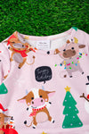 Christmas in the farm printed baby gown. PJG50133004