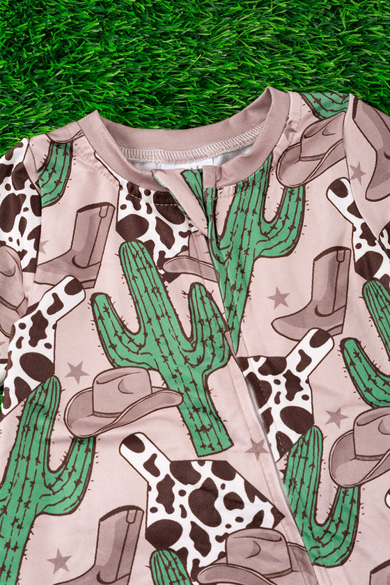 Cactus,hat printed infant romper. RPB65113029-loi
