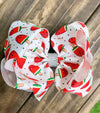Watermelon popsicle printed double layer hair bows. (6.5"wide 4pcs/$10.00)BW-DSG-851