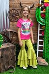 Green double layer extra wide bell bottoms. PNG25153117-amy