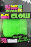 Green Glow in the dark cube! Squishy stress toy. ACG62720 S