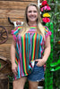 MOM SERAPE PRINTED TUNIC WITH POM POM TRIM. TPW25113016 SOL