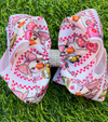 Fancy Duck printed double layer hairbows. 4pcs/$10.00 BW-DSG-5139