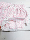 Lt. Pink & white checkered shorts. SS020402-AMY